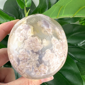 Polished Flower Agate Freeform with Druzy Pockets – 276g | Soothing Crystal from Madagascar