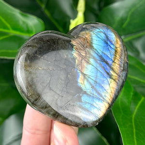 Flashy Labradorite Heart | Spiritual Protection & Intuition Crystal
