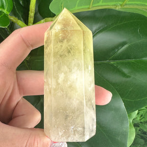 Citrine Polished Tower 140grams with rainbow