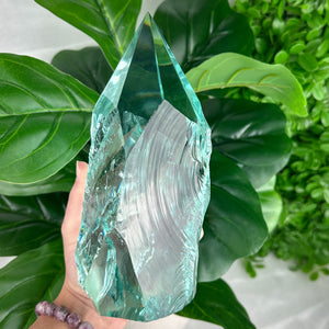 Large Aqua Obsidian Freeform Point (Approx. 2.13kg) – Volcanic Glass from Mexico for Protection & Clarity