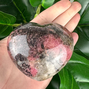 Rhodonite Heart Crystal | Emotional Healing & Self Love