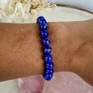 Lustrous Lapis Lazuli Bracelet - Choose Your Bead Size!