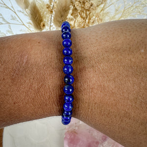 Lustrous Lapis Lazuli Bracelet - Choose Your Bead Size!