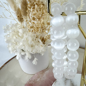 Sleek Selenite Bracelet - High-Quality Beaded Design