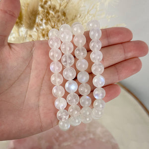 High-Quality Blue Flash Moonstone Bracelet - Handmade