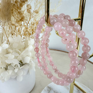 Rose Quartz Mini Beaded Bracelet - Embrace Unconditional Love