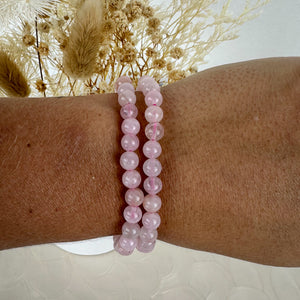 Rose Quartz Mini Beaded Bracelet - Embrace Unconditional Love