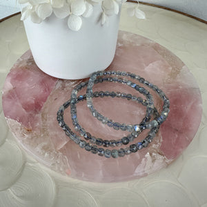 High Quality Labradorite Faceted Bracelet - Flashy Beauty