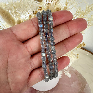 High Quality Labradorite Faceted Bracelet - Flashy Beauty