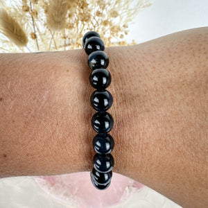 Radiant Rainbow Obsidian Bracelet - Handmade Elegance