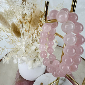 High-Quality Rose Quartz Bracelet - 17cm