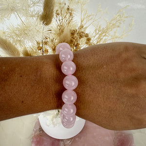 High-Quality Rose Quartz Bracelet - 17cm