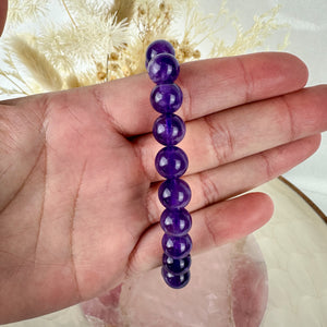 Handmade Amethyst Bracelet - 8mm Beads