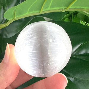 Selenite Sphere 4cm | Cleansing & High Vibration Crystal Ball | Handpicked with Love