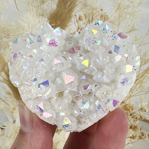 Angel Aura Quartz Cluster - Heart Like Shape 92g