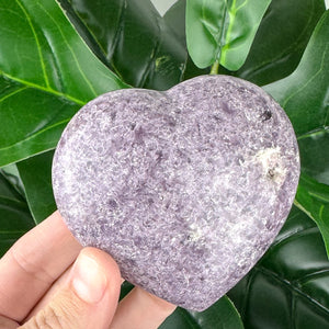 Lepidolite Heart Crystal | Calm, Anxiety Relief & Emotional Healing