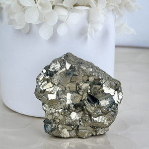 Golden Radiance: High-Quality Pyrite Cluster of Power