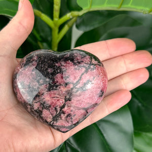 Rhodonite Heart – Emotional Healing & Self-Love (174g)