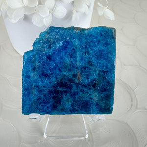 Unique Apatite Slab - Polished Face with Raw Corner