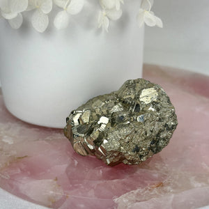 Golden Radiance: High-Quality Pyrite Cluster of Power