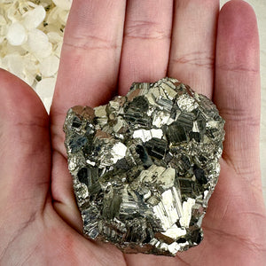 Golden Radiance: High-Quality Pyrite Cluster of Power