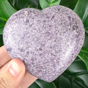 Lepidolite Heart Crystal | Calm, Anxiety Relief & Emotional Healing