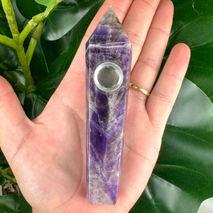 Amethyst Crystal Pipe