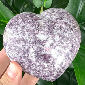 Lepidolite Crystal Heart | Emotional Balance & Peaceful Energy