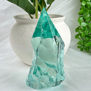 Aqua Obsidian Freeform Tower (Approx. 1.78kg) – Protective Volcanic Glass from Mexico for Energy & Clarity