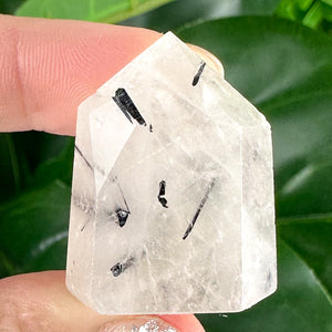 Quartz with Black Tourmaline Rutile