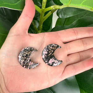 Rhodonite Moon Crystal | Heart Healing & Emotional Balance