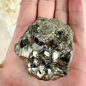 Golden Radiance: High-Quality Pyrite Cluster of Power