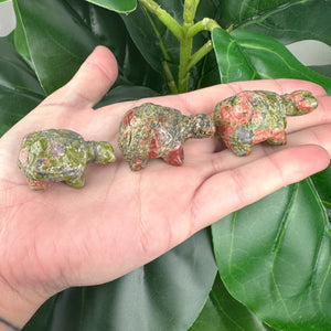 Unakite Turtle Carving | Growth, Healing & Grounding Energy