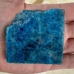 Unique Apatite Slab - Polished Face with Raw Corner