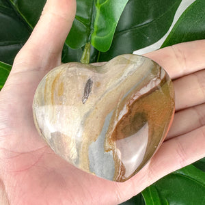 Polychrome Jasper Crystal Heart | Grounding & Earth Energy