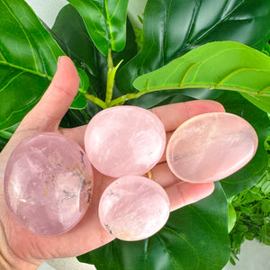 Rose Quartz Palm Stone And Tumbles- Choose Your Own!