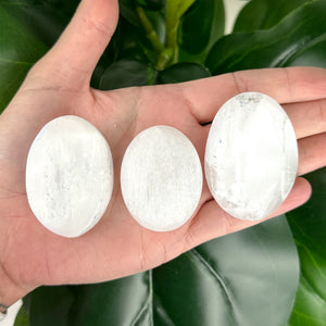 Selenite Palm Stone | Energy Cleansing Crystal