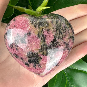 Rhodonite Crystal Heart | Compassion, Healing & Heart Chakra Energy