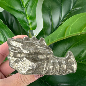 Rustic Large Pyrite Dragon Carving- Choose Your Own
