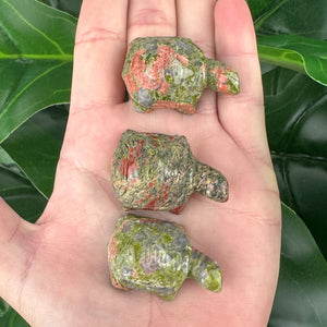 Unakite Turtle Carving | Growth, Healing & Grounding Energy
