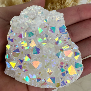 Angel Aura Quartz Cluster - Heart Shape 182g