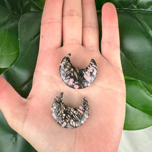 Rhodonite Moon Crystal | Heart Healing & Emotional Balance