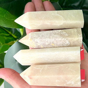 Peach Selenite Tower | Satin Spar | Energy Cleansing | Choose Your Piece