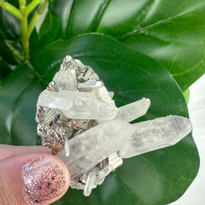 Small Clear Quartz With Pyrite- Choose Your Own