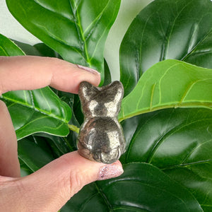 Pyrite Sitting Cat Carving