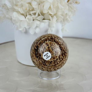 Peruvian Marvel: Aragonite Sphere of Balance