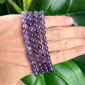 Amethyst Bracelet 6mm | Calm & Protection Crystal Bracelet