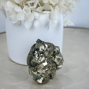 Golden Radiance: High-Quality Pyrite Cluster of Power