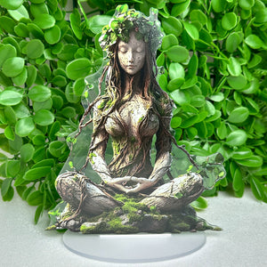 Mother Gaia Plaque | Sacred Earth Energy Wall Decor | Spiritual Altar Piece