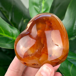 Premium Carnelian Heart Crystal | Confidence, Courage & Passion